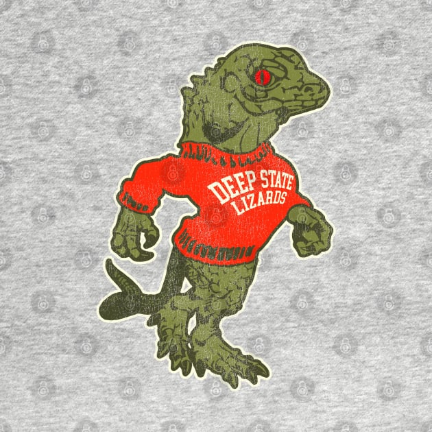 Retro Deep State Lizards Conspiracy Sports Parody Mascot by darklordpug